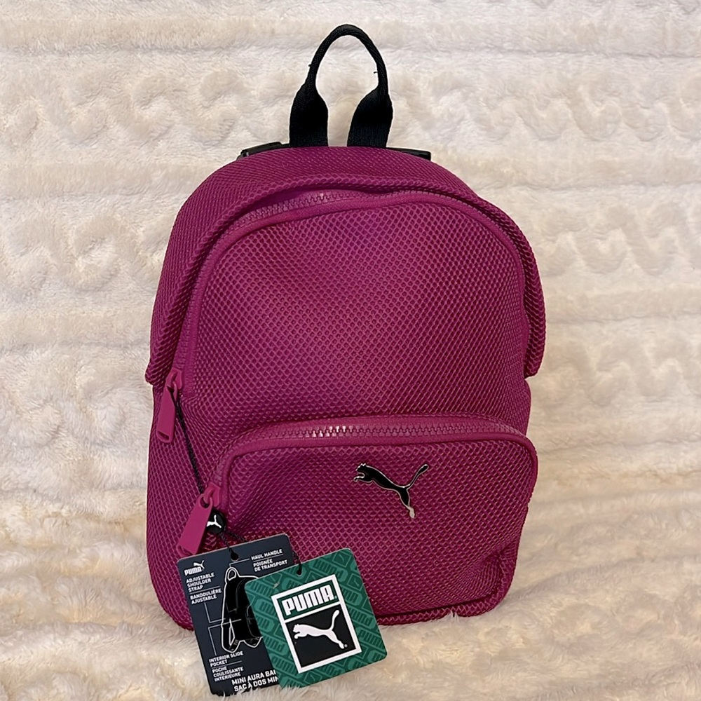 Puma Fuchsia Mesh Mini Aura Backpack Authentic Puma. LAST ONE